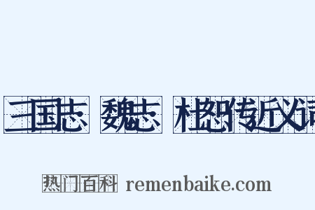 三国志·魏志·杜恕传近义词是什么意思的图片
